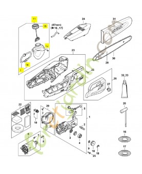 Réservoir d'huile la02-350-4401.Pièce détachée Stihl / Vicking