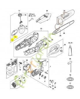 Tuyau d'huile LA02-640-3400.Pièce détachée Stihl / Vicking