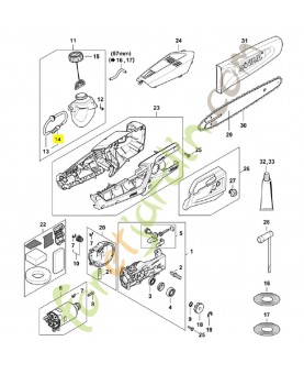Crépine aspirante 1123-640-3800. Pièce détachée Stihl / Vicking