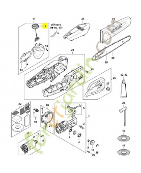 Bouchon de réservoir LA02-350-0500.Pièce détachée Stihl / Vicking