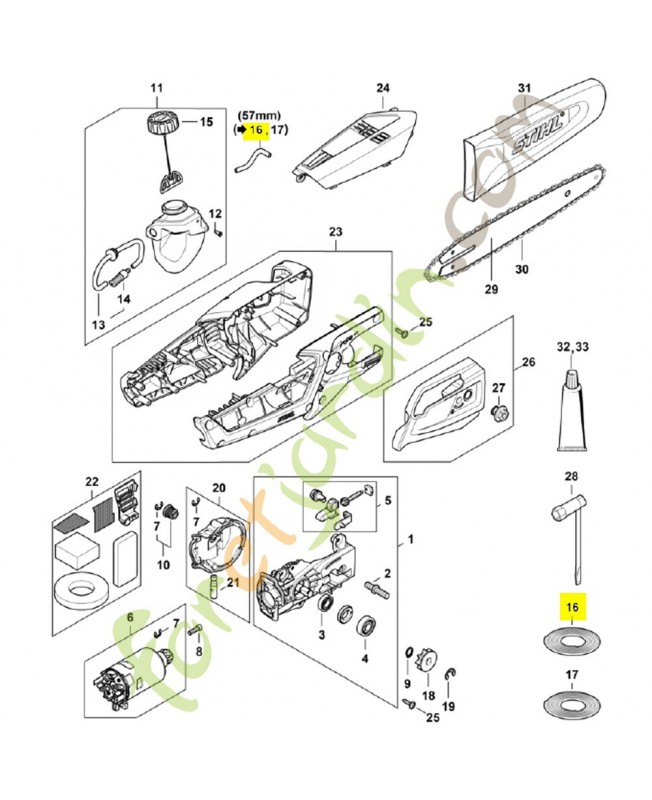 Tuyau 5,7mmx3,1mmx1m 0000-930-2803. Pièce détachée Stihl