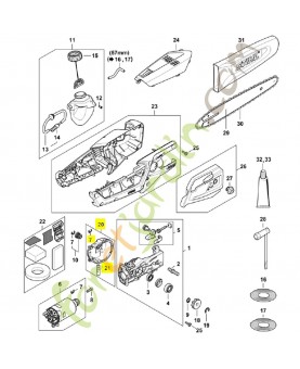 Carter de réducteur LA02-640-0501.Pièce détachée Stihl / Vicking