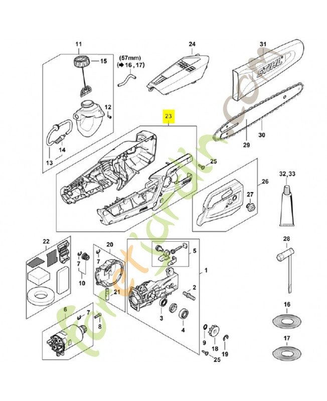 Carter moteur LA02-600-0800.Pièce détachée Stihl / Vicking Carter moteur LA02-600-0800.Pièce détachée Stihl / Vicking