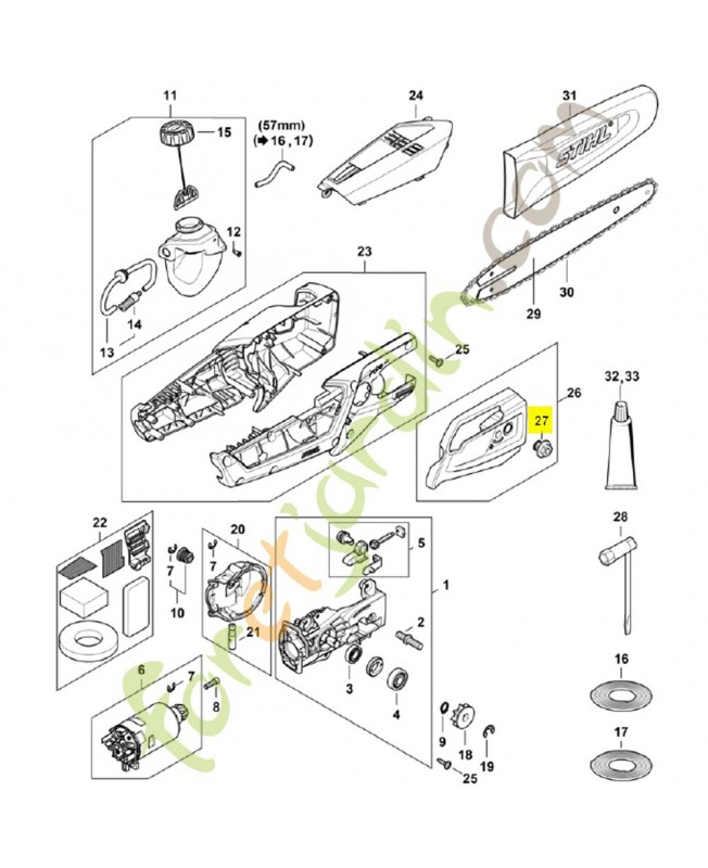 Ecrou a embase m8 0000-995-0800. Pièce détachée Stihl / Vicking