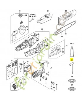 Clé multiple Stihl Clé multiple Stihl-clé a bougies 1129-890-3401