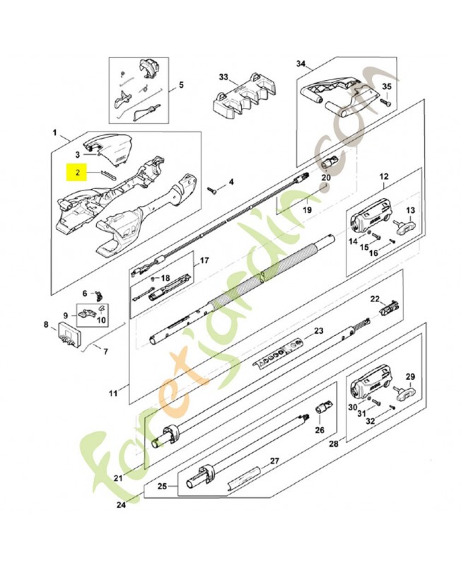 Ressort stihl réf. 4522-791-3100