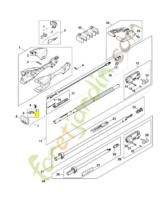 Ressort 0000-997-2201 Pièce détachée Stihl / Vicking