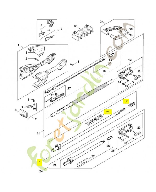 Tube complet LA02-710-7103.Pièce détachée Stihl / Vicking Tube complet LA02-710-7103.Pièce détachée Stihl / Vicking