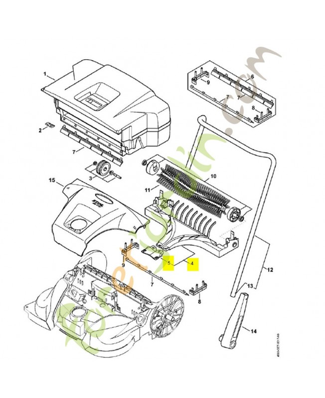 Plaque de balayage 4860-730-9901. Pièce de rechange Sithl / Vicking