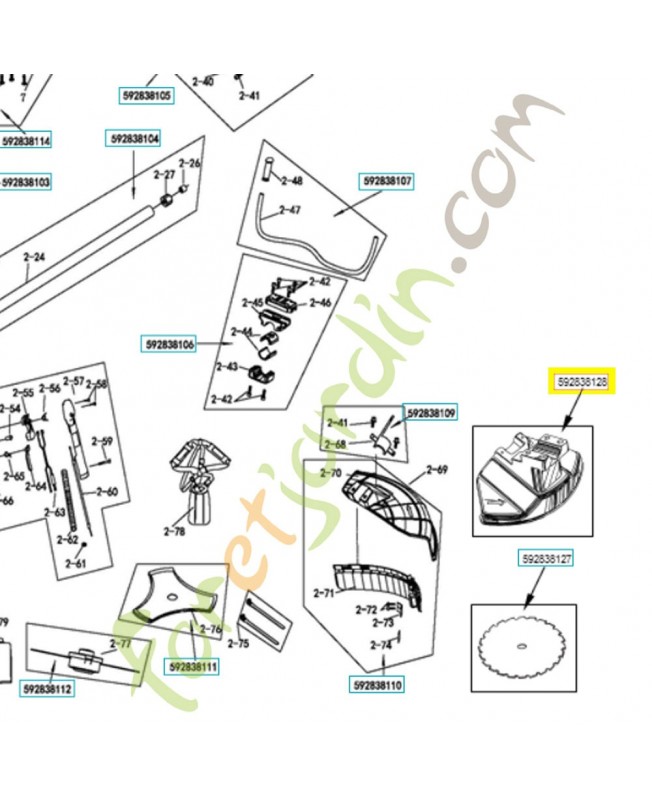 Service kit 592838128. Pièce détachée Husqvarna