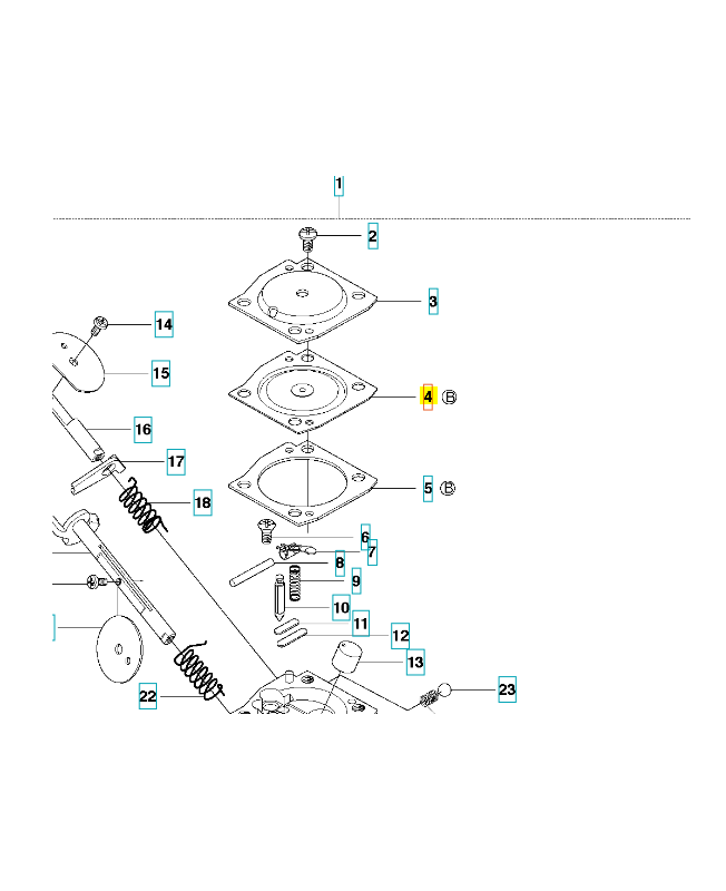 Membrane 537175901. Pièce de rechange Husqvarna