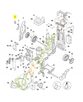 Attache de câble RE01-792-2400. Pièce détachée Stihl / Vicking