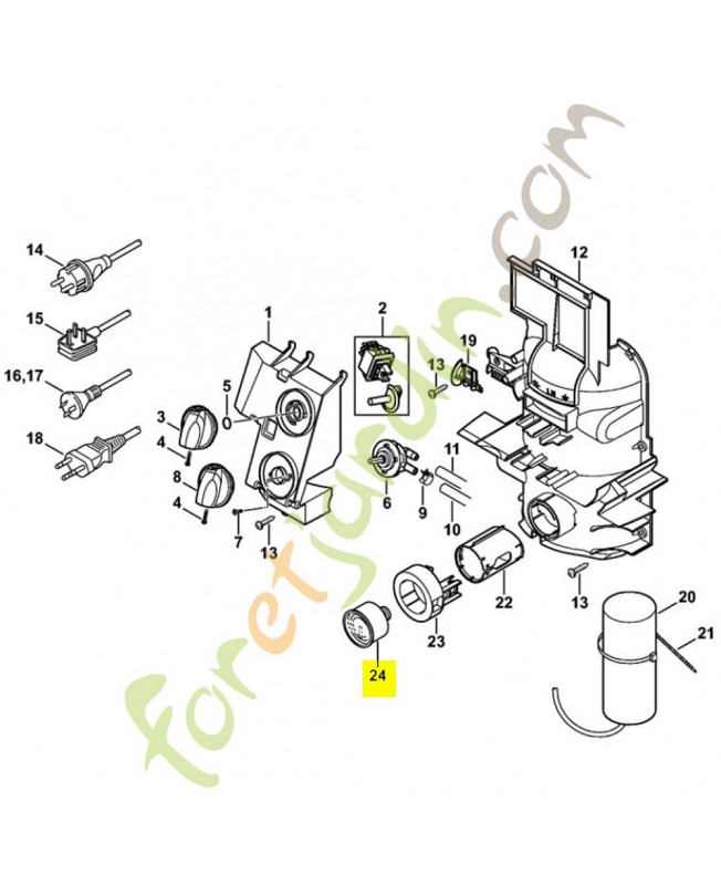 Manomètre 4768-510-4000. Pièce détachée Stihl / Vicking