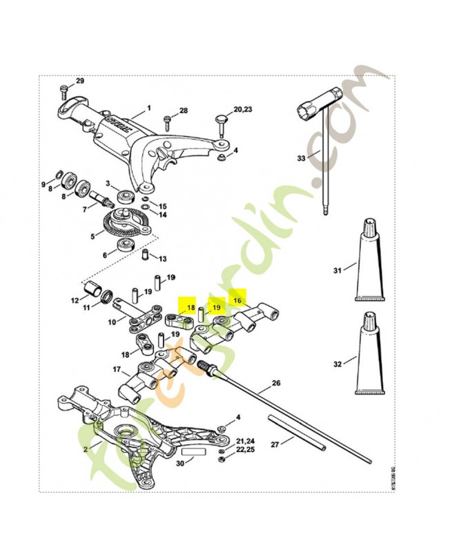 Râteau gauche 4249-740-7202. Pièce détachée Stihl / Vicking Râteau gauche 4249-740-7202. Pièce détachée Stihl / Vicking