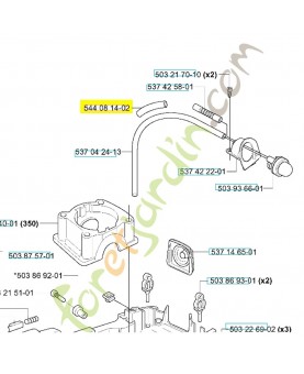 Tuyau 544081402. Pièce de rechange Husqvarna