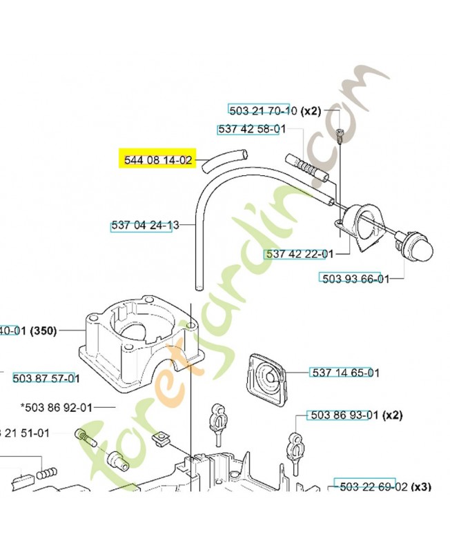 Tuyau 544081402. Pièce de rechange Husqvarna
