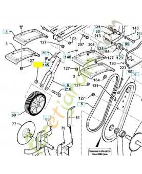 Ecrou de frein 752255051. Pièce de rechange Husqvarna