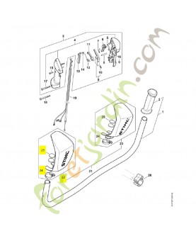 Protège main 4147-790-9100. Pièce détachée Stihl / Vicking