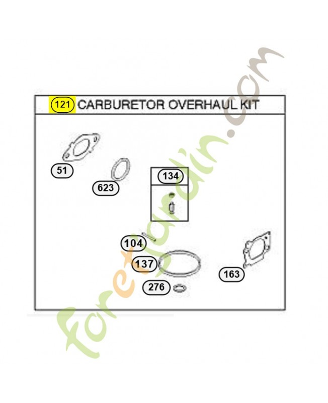 796612 Kit revision carburateur 0003-000-2375