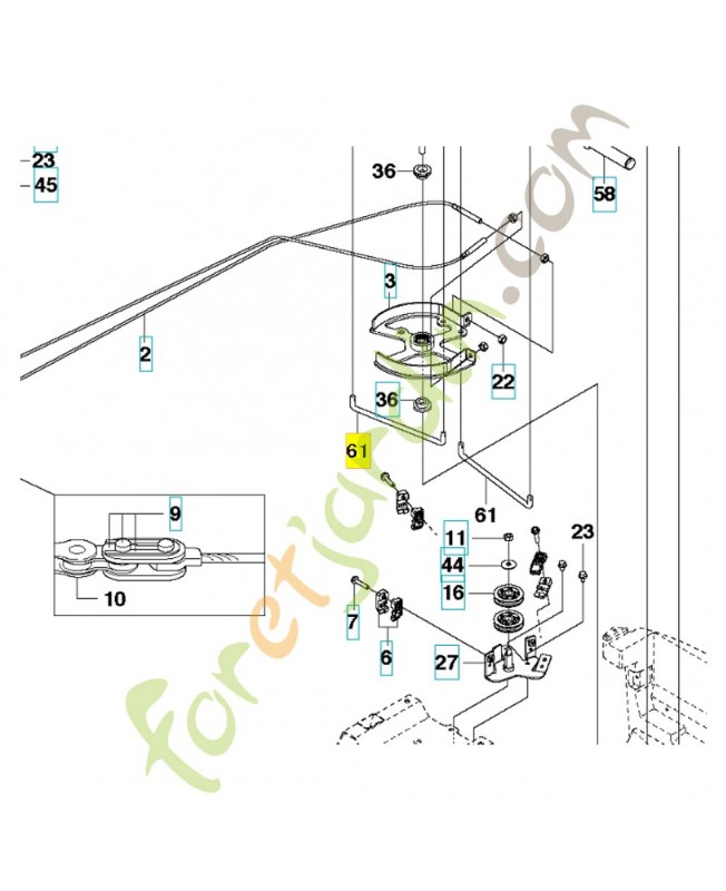 Support 576832901 Pièce de détachée Husqvarna