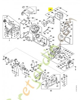 Silencieux 1147-140-0604. Pièce détachée Stihl / Vicking