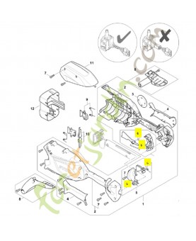 Jeu de pièces de fixation LA03-007-1300. Pièce détachée Stihl / Vicking