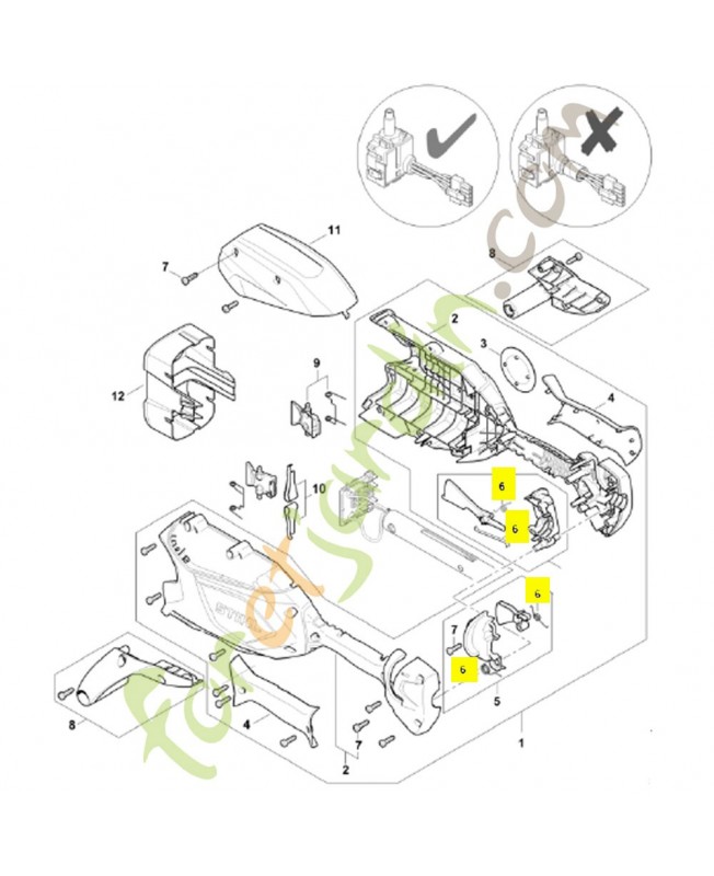 Jeu de pièces de fixation LA03-007-1300. Pièce détachée Stihl / Vicking
