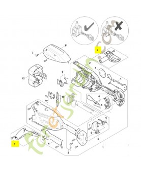 Jeu de pièces pied d'appui 4857-007-1001.Pièce détachée Stihl / Vicking