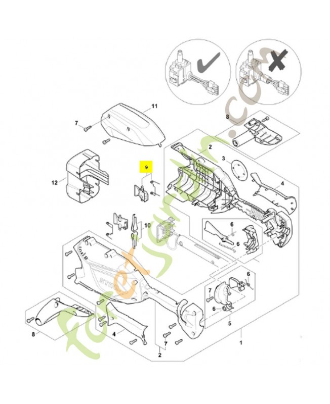 Levier d'arrêt 4852-430-9800. Pièce détachée Stihl / Vicking