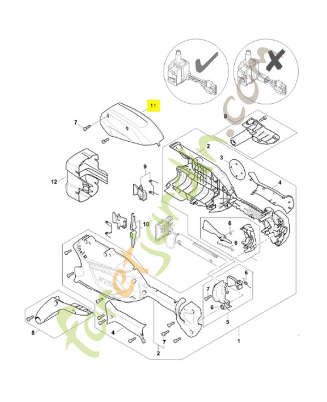 Recouvrement 4859-791-7500. Pièce détachée Stihl / Vicking