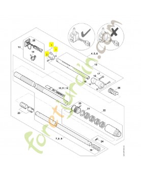 Oeillet de suspension 0000-790-8801. Pièce détachée Stihl