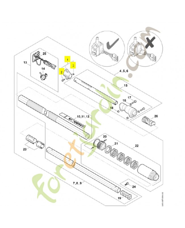 Oeillet de suspension 0000-790-8801. Pièce détachée Stihl
