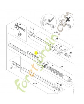 Pictogramme d'avertissement 4857-967-7200. Pièce de rechange Sithl / Vicking