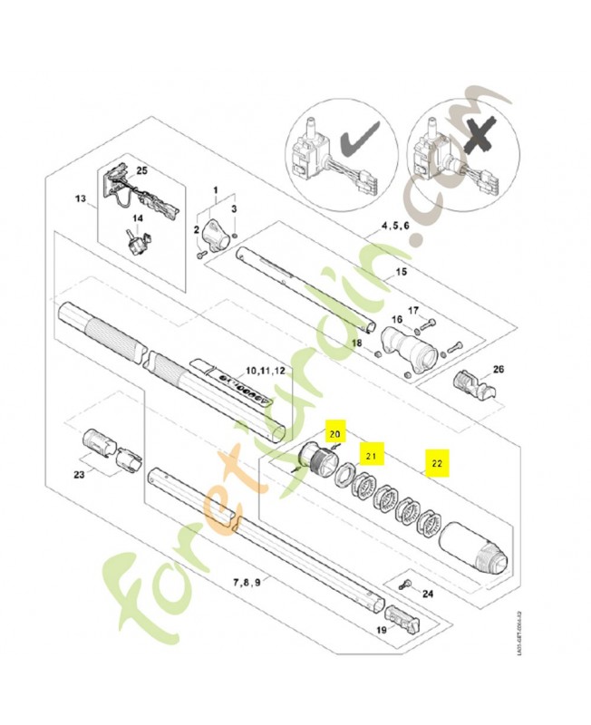 Pièce de serrage LA03-740-3700. Pièce détachée Stihl / Vicking