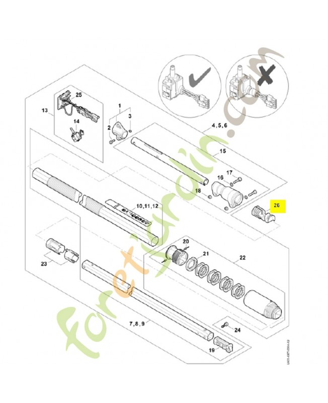 Attache de câble 4857-448-1202. Pièce détachée Stihl / Vicking