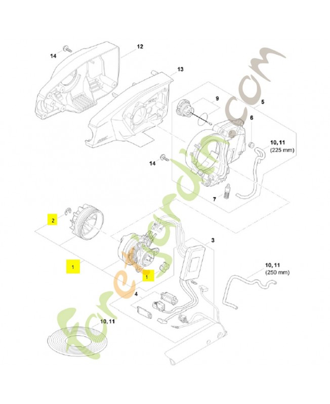 Moteur électrique LA03-600-0202. Pièce détachée Stihl / Vicking