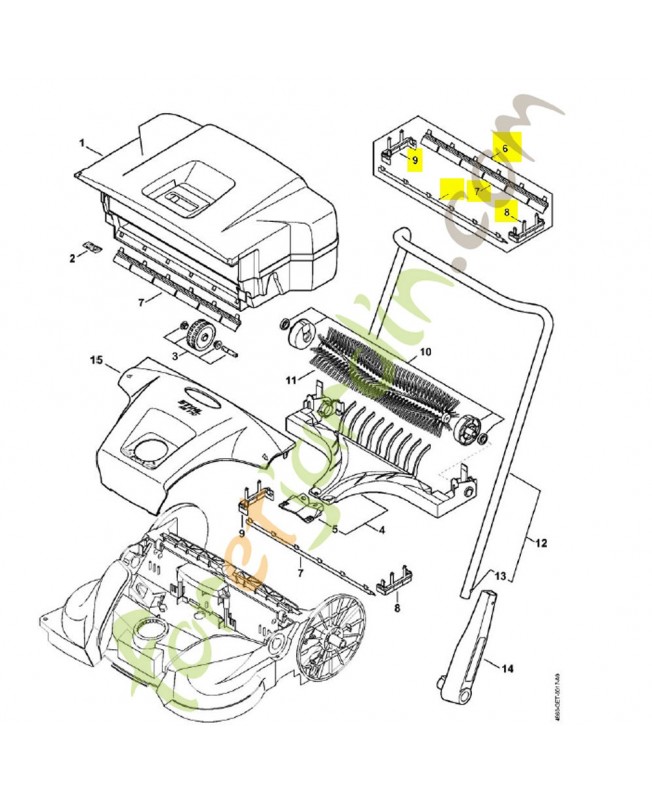 Jeu de lèvres d echancheite 4860-007-1001. Pièce de rechange Sithl / Vicking