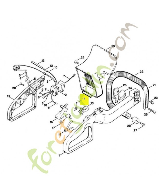 Ressort coudé Stihl Réf 0000-998-0804