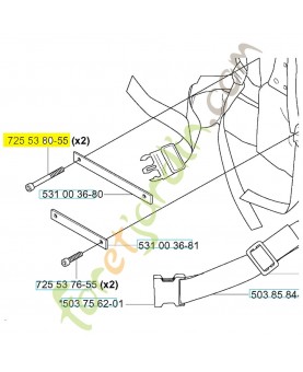 Vis 725538055. Pièce de rechange Husqvarna