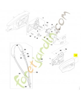 Couvercle de pignon LA03-640-1700. Pièce détachée Stihl / Vicking