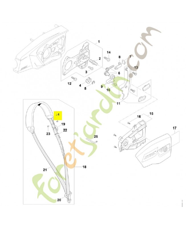 Rivet 4 x 8 9409-021-4420. Pièce de rechange Sithl / Vicking