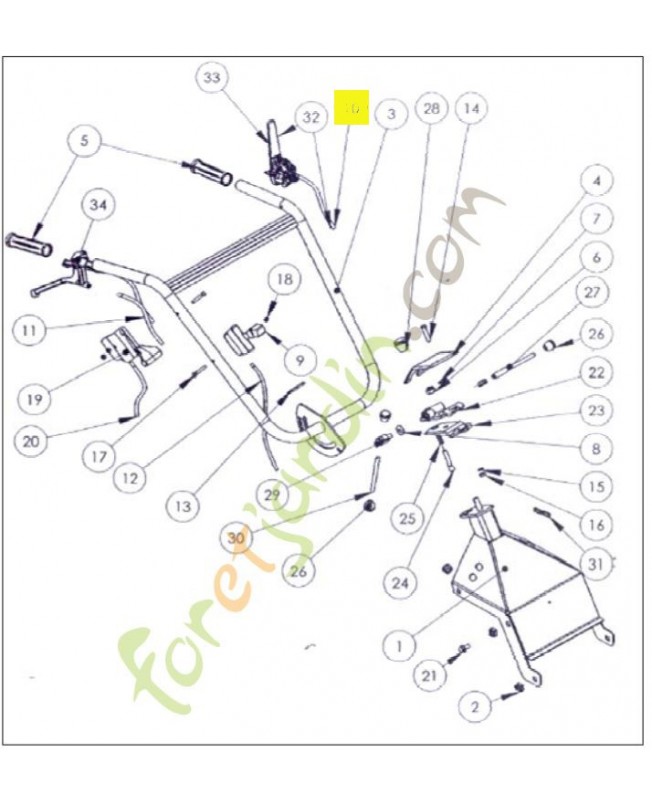 Cable embrayage de lame