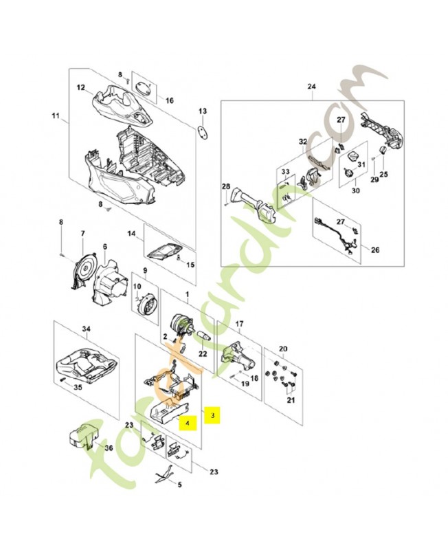 Module électronique LA01-430-1402. Pièce détachée Stihl / Vicking
