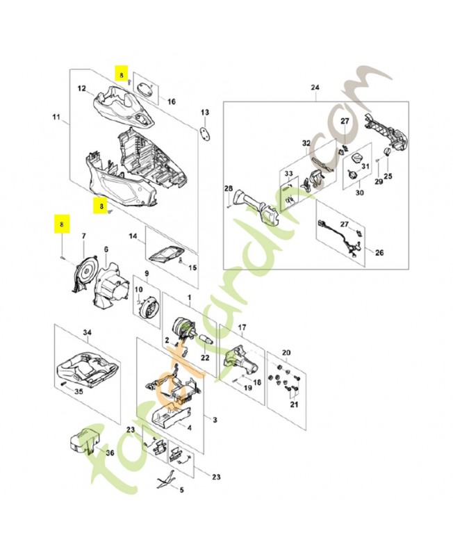 Vis is-p 4x16 9074-477-3025. Pièce détachée Stihl