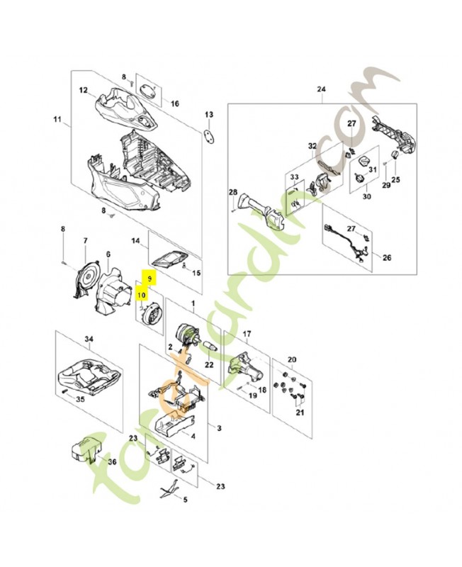Ventilateur FA01-600-3200. Pièce détachée Stihl / Vicking