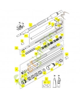 Tube complet LA01-710-7101. Pièce détachée Stihl / Vicking