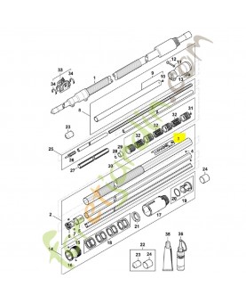 Pictogramme d'avertissement LA01-967-7201. Pièce détachée Stihl / Vicking