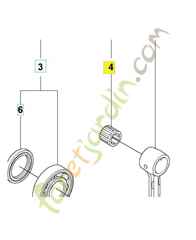 Roulement a aiguilles référence 503256302 remplace référence 503256301