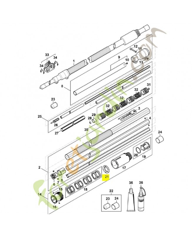 Anneau d'écartement 4182-716-9400. Pièce détachée Stihl / Vicking