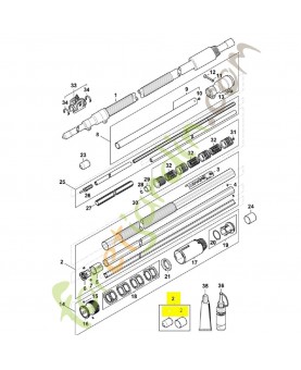 Jeu de pièces capuchon 4182-007-1010. Pièce détachée Stihl / Vicking